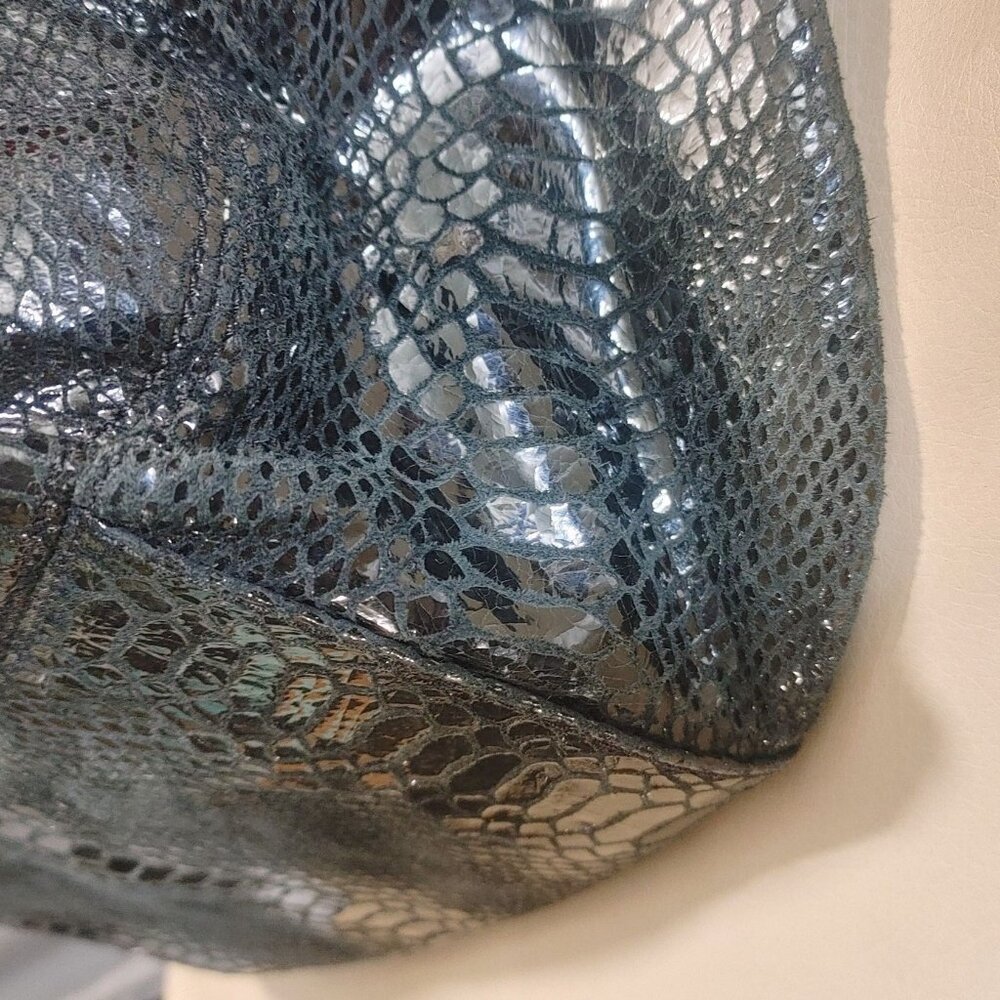 Michael Kors Black Python Embossed Leather Tote G… - image 6